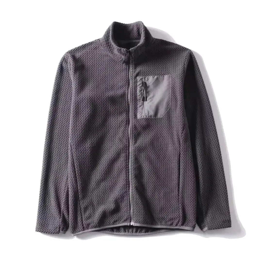 2026 Outdoor Men's Fishing Mountain Climbing Travel Sports Rock Climbing Hunting Camping Shooting Wool Stand-up Collar Jacket