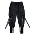 Black Cargo Pants Women Joggers High Waist Loose
