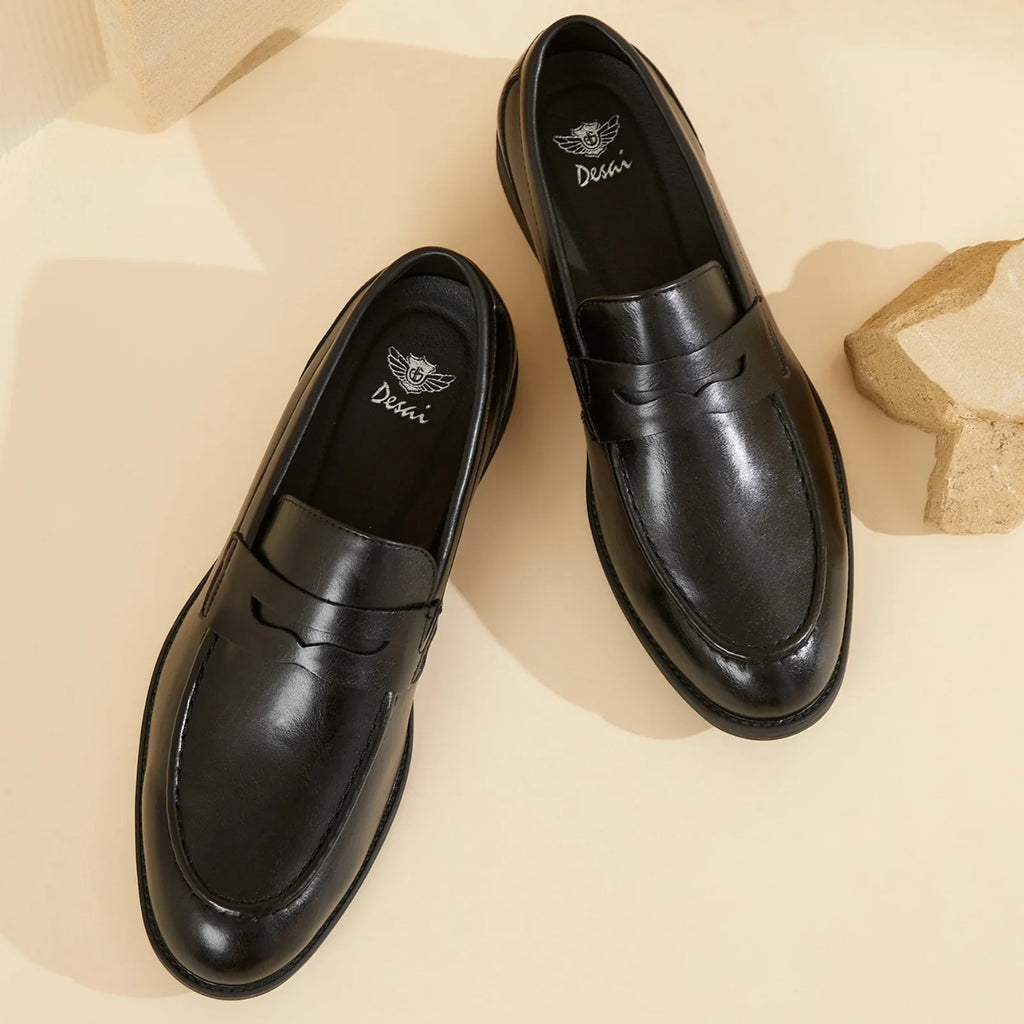 Fashion New Arrival One-Strap Over-the-Waterloo Loafers Business Formal Classic Breathable Men's Leather Shoes Round-Toe Versati