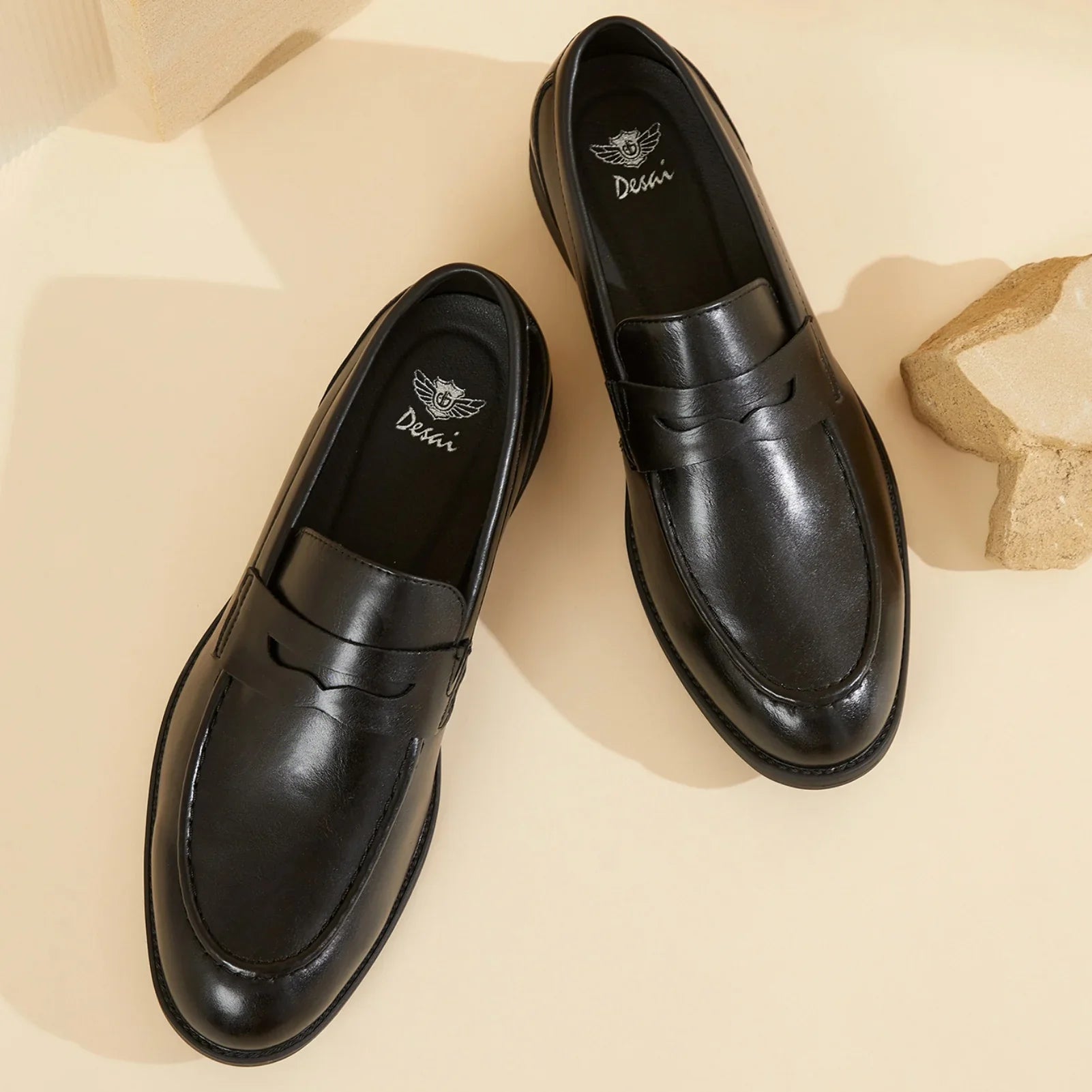 Fashion New Arrival One-Strap Over-the-Waterloo Loafers Business Formal Classic Breathable Men's Leather Shoes Round-Toe Versati