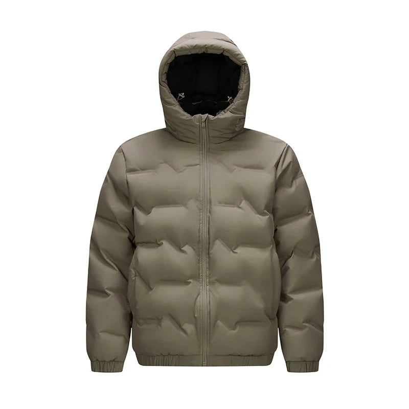 Down Jacket Men 2026 New Waterproof Hooded Outerwear Winter Clothing Solid Color Versatile Thick Down Coat For Man