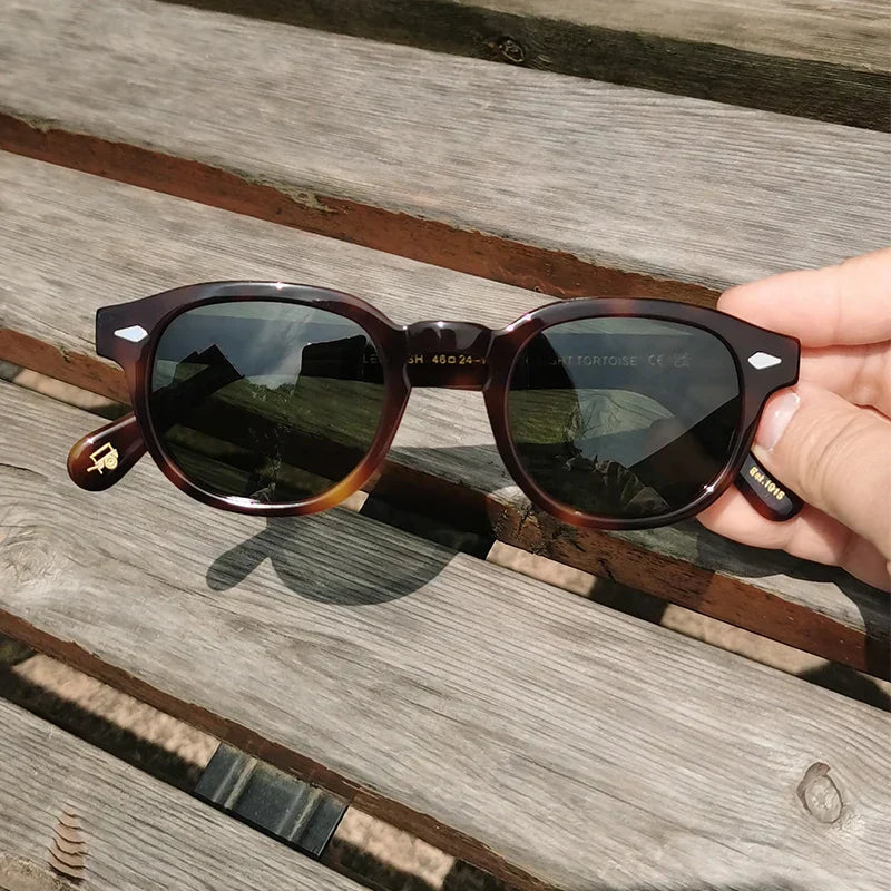 High Quality Sunglasses Man Johnny Depp Lemtosh Polarized Sun Glasses Woman Luxury Brand Vintage Acetate Frame With Original Box