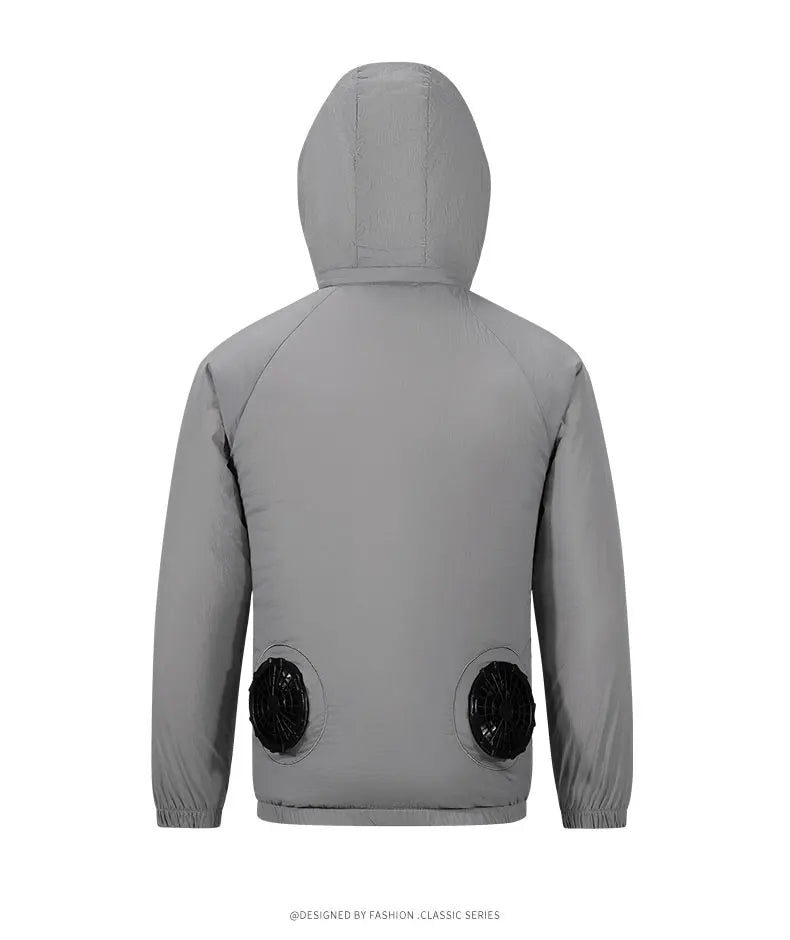 Portable Air Conditioner Jacket USB Fan Cooling Coat Outdoor Work Construction Fishing Hunting Lightweight Sun protection Jacket