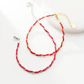 Red Rope Beads Bracelet for Women Fashion Pure 925 Sterling Silver Adjustable Geometric Link Chain Bracelet Fine Jewelry