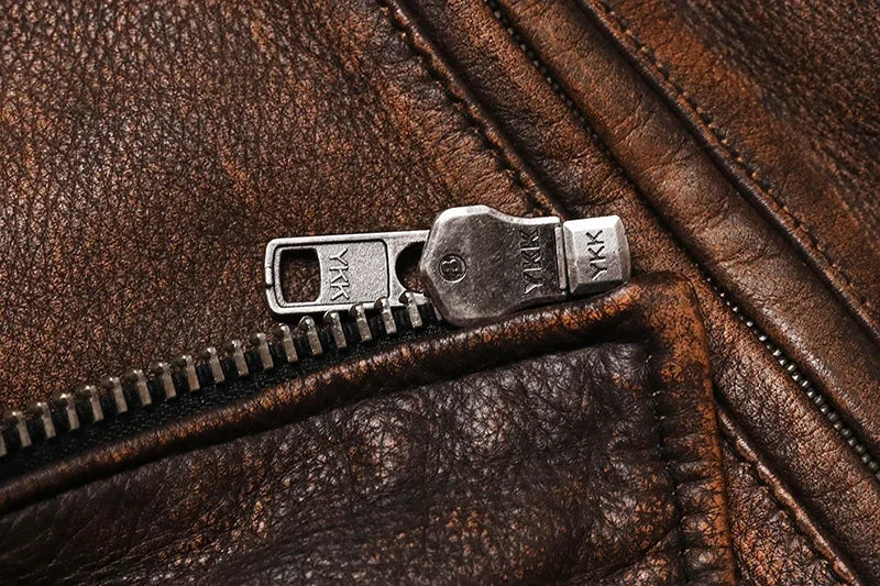 2025 Vintage Camel Yellow Genuine Leather Jacket Real Natural Cowhide Men Motorcycle Biker Coat Mens Slim Calf Skin Coat
