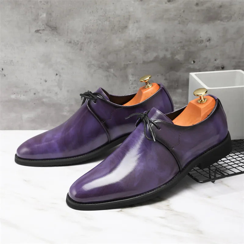 Men’s Fashion Formal Dress Shoes – Classic Lace-Up Office & Wedding Footwear (Black, Brown)