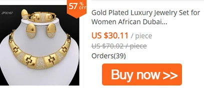 Shiny White Zircon Jewelry Set Italy Nigeria Wedding Jewellery 18K Gold Plated Big Necklace Bracelet Long Drop Earring