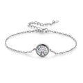 1/2CT Round Cut Moissanite Bracelet for Women S925 Silver Plated 18K Gold Certified Solitaire Wedding Wrist Chain Jewelry