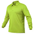 Men's Performance Long Sleeve Shirt Lightweight  Breathable Outdoor Hiking Fishing Polo Shirts UPF50+ Pique Jersey Golf Shirt