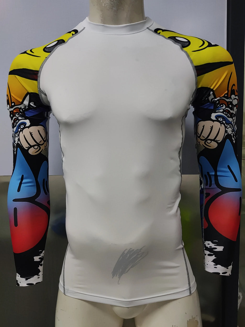 Cody Lundin Quikly Dye Mesh Men's Digital Printed Compression Rash Guard Gym Long Sleeve Jiu Jitsu Shirt Sportswear Swimming Top