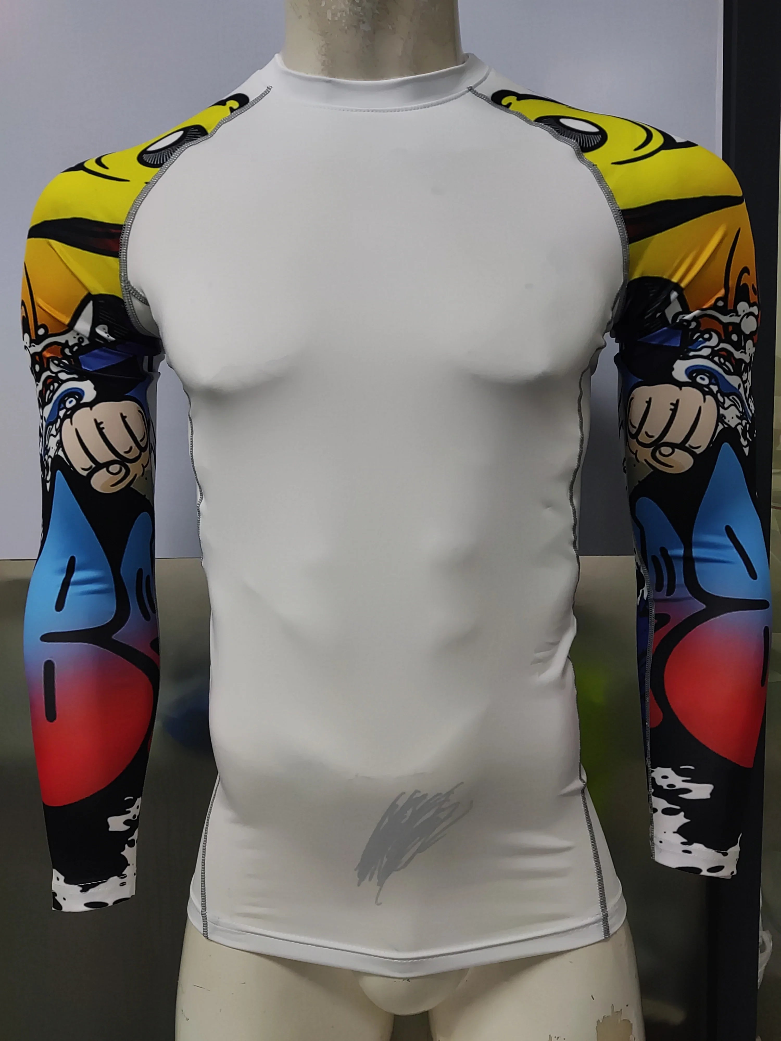 Cody Lundin Quikly Dye Mesh Men's Digital Printed Compression Rash Guard Gym Long Sleeve Jiu Jitsu Shirt Sportswear Swimming Top