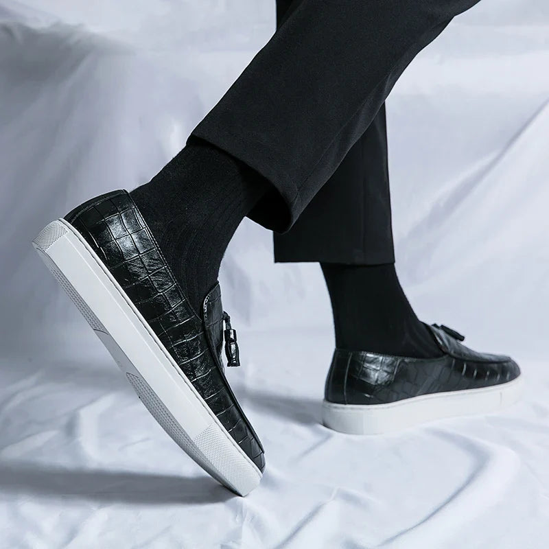 Zapatos De Hombre Loafers Men's Tassel Slip-On Comfortable Men Leather Shoes Casual Shoes Fashion Oxford Shoes Large Size 38-47