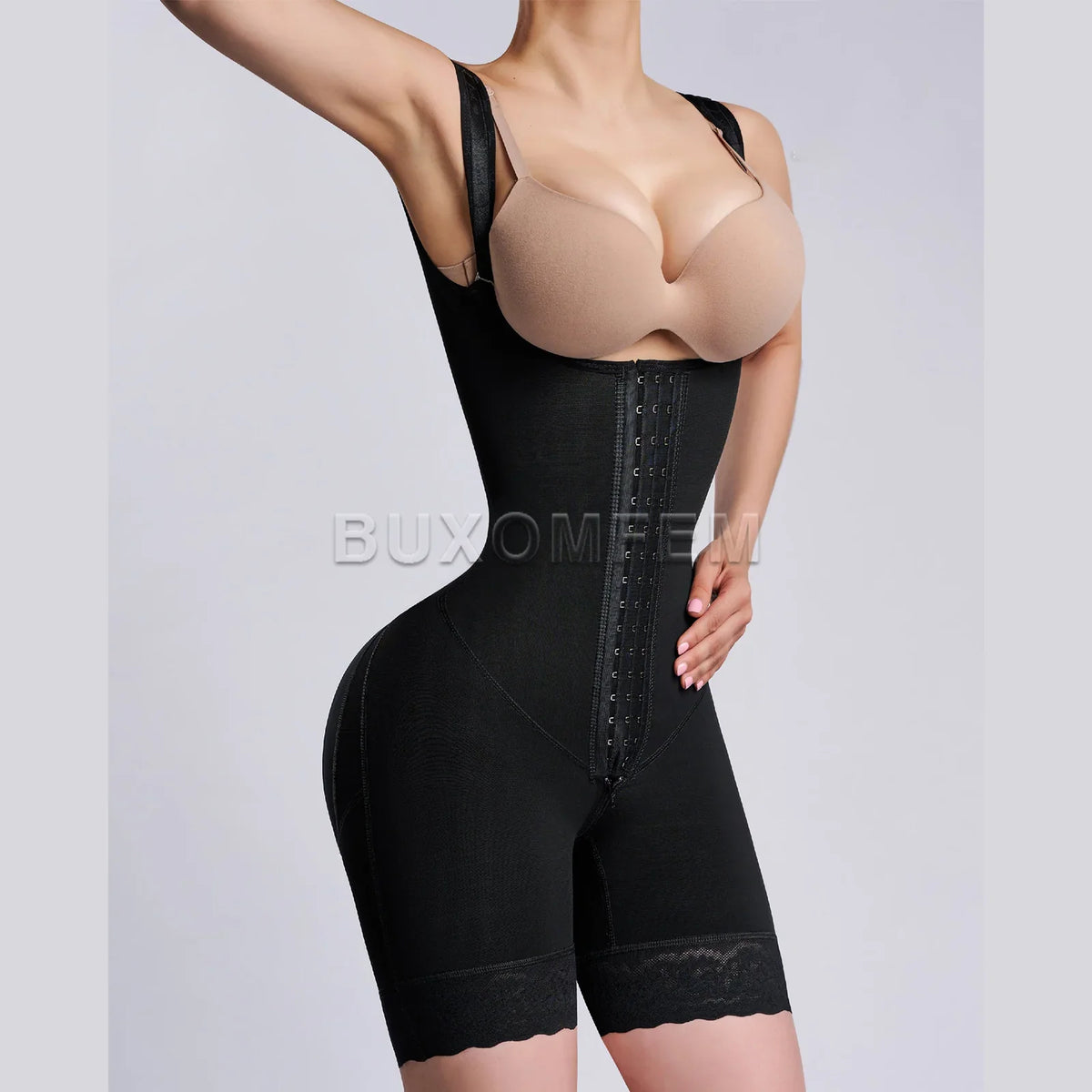 Women's Open Chest Girdles Fajas Colombianas High Waist Trainer Body Shapewear Slimming Post Surgery Elastic Abdomen Bodysuits