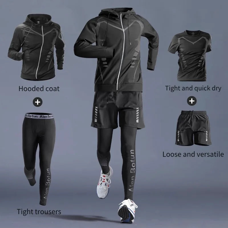 2025 new sports suit, men's running gear, suitable for leisure and outdoor fitness