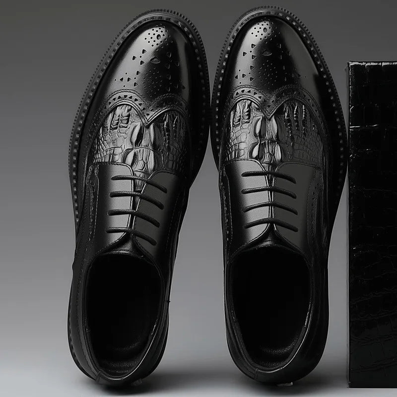 New Handmade Men's Oxford Shoes Leather Brogue Men's Formal Leather Shoes Classic Business Formal Men's Shoes Oxfords