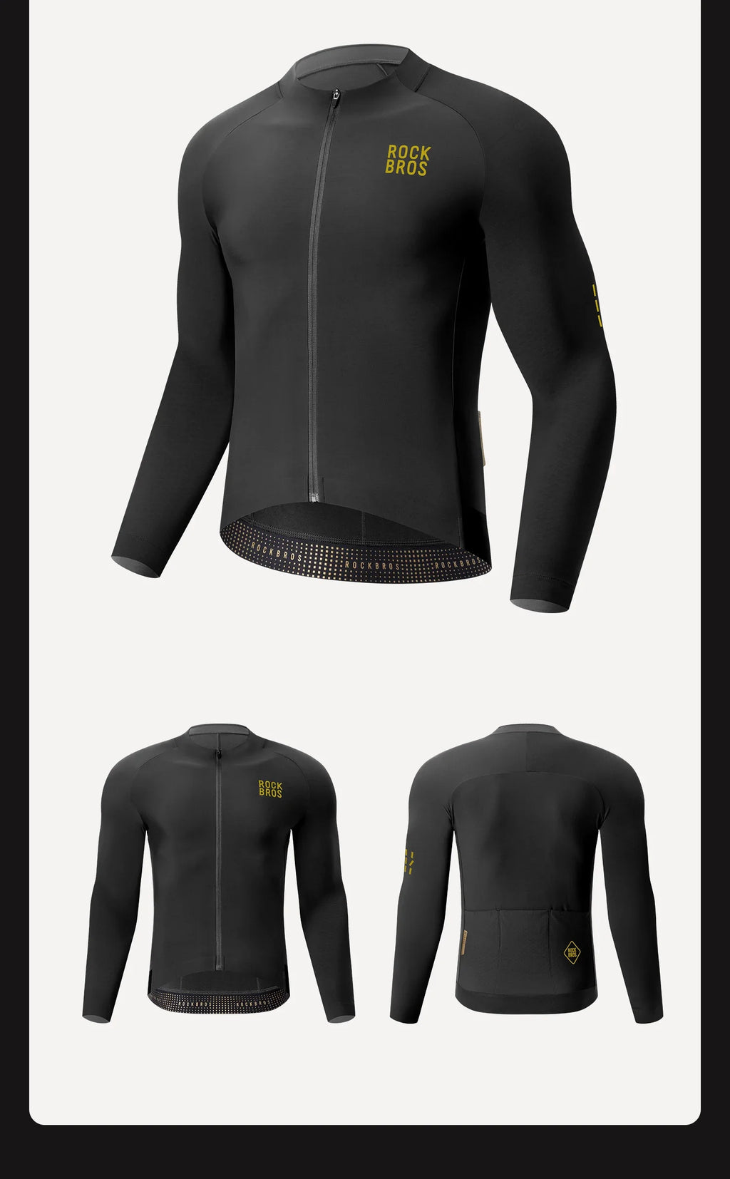 Autumn Winter Bicycle Jackets Men High Elastic Thermal Fleece Bike Coat Non-Slip Comfortable Cycling Jerseys Clothing
