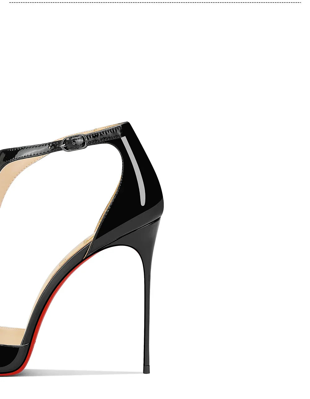 Black patent leather T-belt bag with nightclub sexy 12cm ultra-fine heel pointed party European and American high-heeled sandals