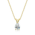 18k Plated Pear Cut 1.5CT Moissanite Diamond Necklace for Women 6*9mm Pendant 100% 925 Sterling Silver Jewelry Wholesale