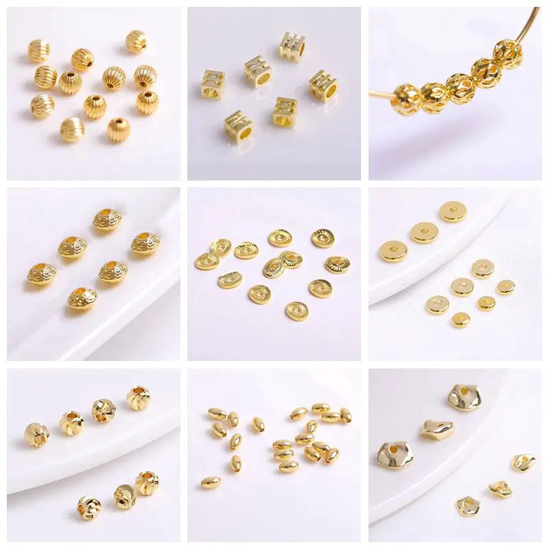 14K Gold Plated Brass Earrings Hooks Round Hoop Earrings,Earring Fixtures,Fasteners For Earrings,DIY Earring Making Accessories