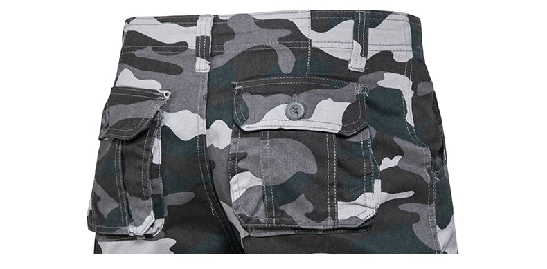 Mens Camo Shorts Men Camouflage Overalls Loose Casual Outdoor Sports Half Pants Side Pocket Cotton Comfortable Shorts