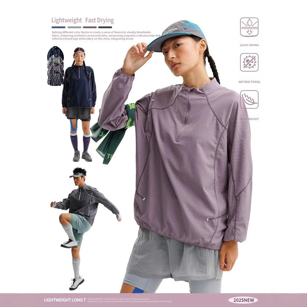 Outdoor Sports Lightweight Quick-Dry Long Sleeve T-shirt for Men & Women with UV Protection