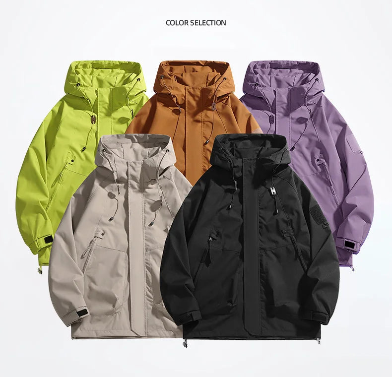 Unisex Waterproof Running Jacket Autumn Windproof Windbreaker Hiking Camping Trekking Outdoor Jackets Men Women Coats