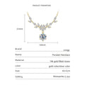 Sparkling 8MM Moissanite Necklace 14K Gold Filled Floral-Style Pendant Necklaces for Women CWedding Jewelry Gift