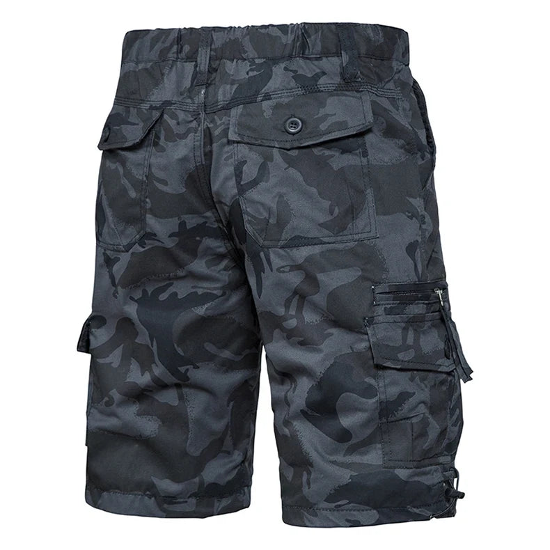 Summer Shorts Men Cargo Shorts Camouflage Cotton Bermuda Shorts Gym Swimming Large Size 5XL Tactical Knee Half Pants