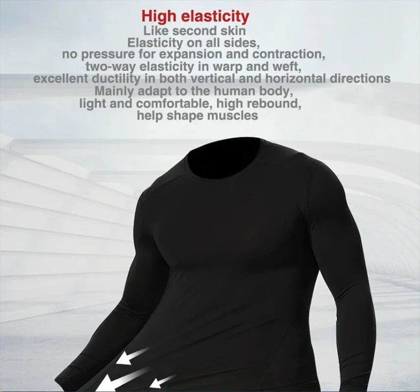 Men and women quick drying sportswear T-shirts long sleeved tight fitting clothes comfortable and breathable running clothes