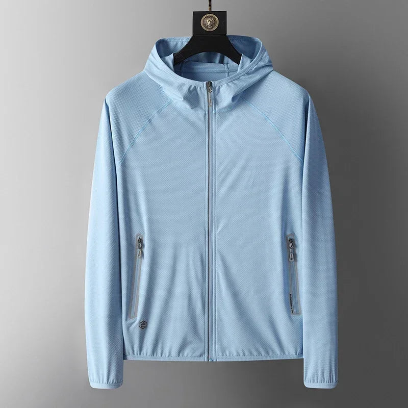 UPF50+ Summer UV Protection Hoodie Unisex Skin Coat Breathable Ice Silk Outdoor Sports Couple's Beach Street Lightweight Jacket