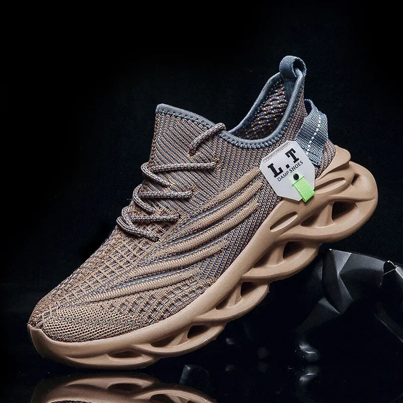 Men Sports Running Black Jogging Shoes Casual Sneakers Outdoor Breathable Mesh Women Light Shock-absorption Sneakers Man