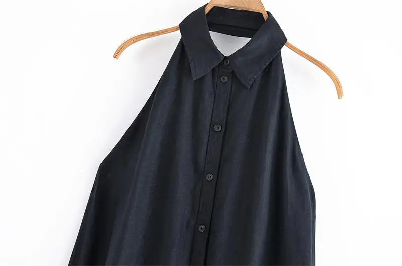 Dresses Summer Women's 2026 New Neck-Hanging Elegant Long Holiday Dress Women Street Chic Youth Loose Fashion Dress