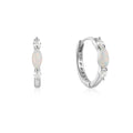 925 Sterling Silver White Zircon Opal Earrings For Women Girl Wedding Engagement Jewelry Delicate Ear Buckle jewelry