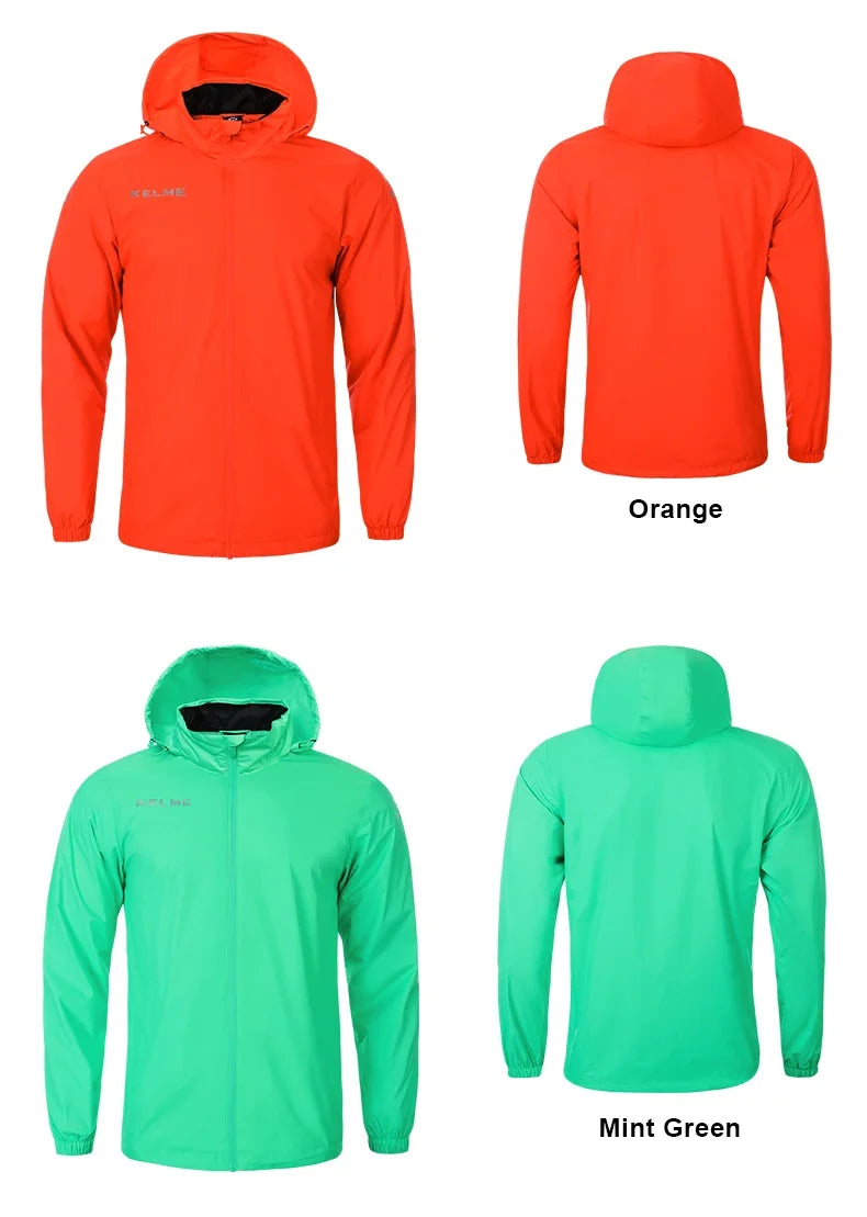 Men's Windbreaker Running Jacket Soccer Kid Hooded Windproof Coat Training Waterproof Jacket Quick Dry 3801241