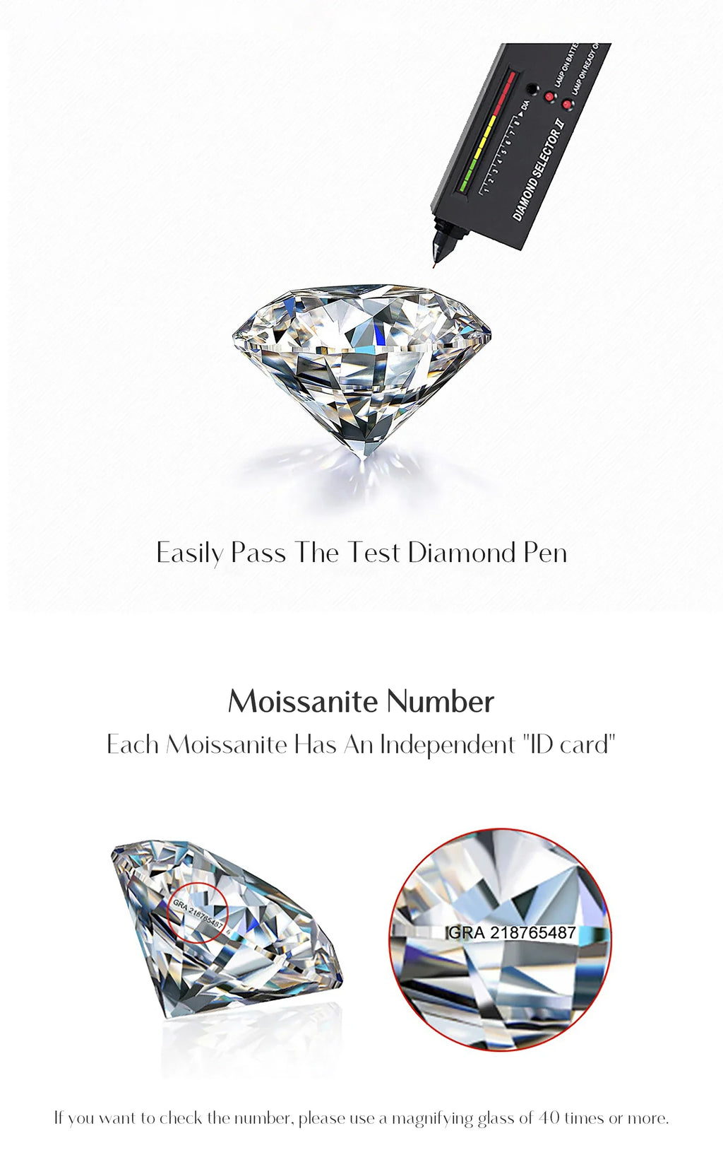 0.1CT/0.3CT/0.5CT VVS1 Clarity Moissanite 925 Sterling Silver Classic Round Pendant Necklace For Women Fine Jewelry