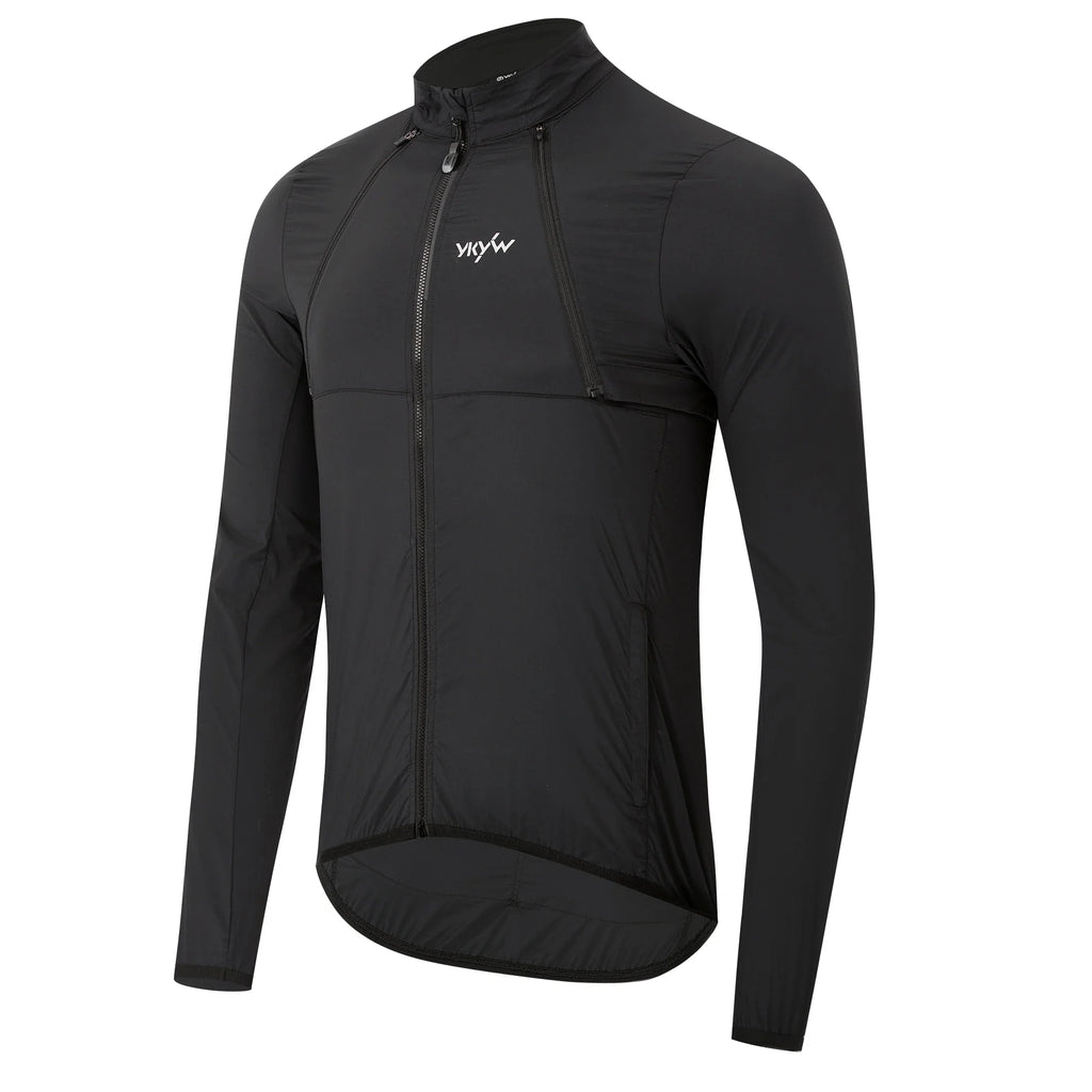 Men's Cycling 2-in-1 Jacket Waterproof Windproof Bicycle Jersey 6 pockets breathable Road Bike Gilet MTB Riding Clothes