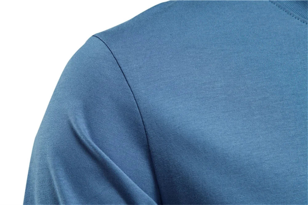 Solid Color Cotton T Shirt Men Casual O-neck Long Sleeved Mens Tshirts Spring Autumn High Quality Basic T-shirt Male
