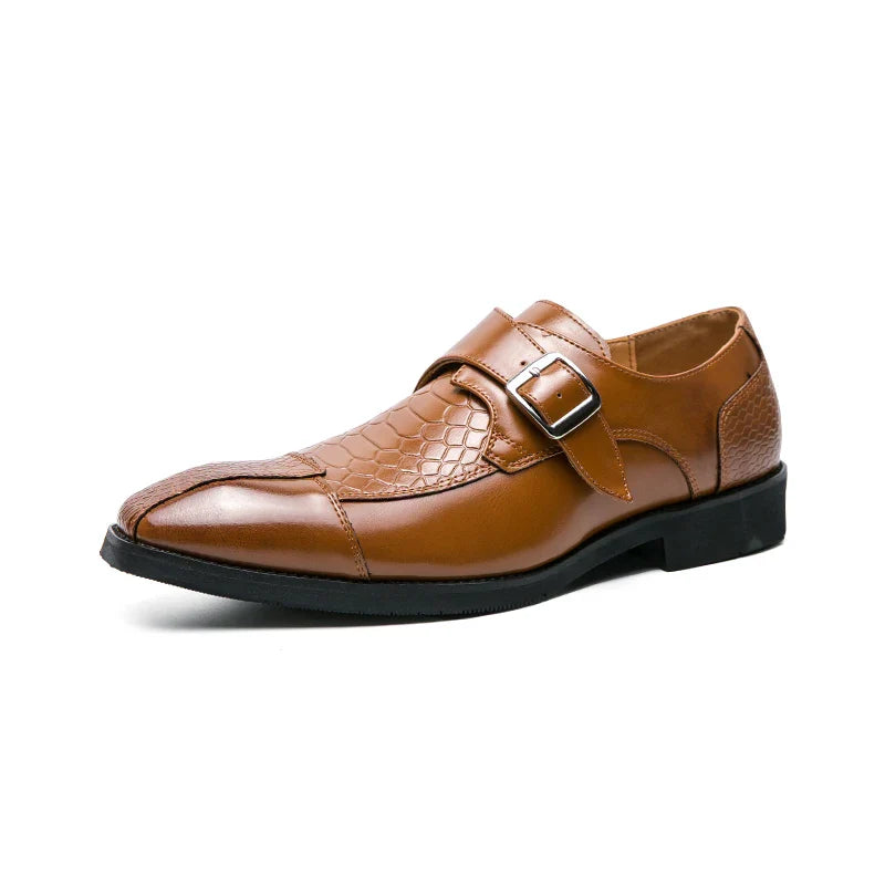Leather Designer Brand Monks Snake Luxury Men Casual Office Business Man Loafers Mens Moccasins Driving Wedding Dress Male Shoes