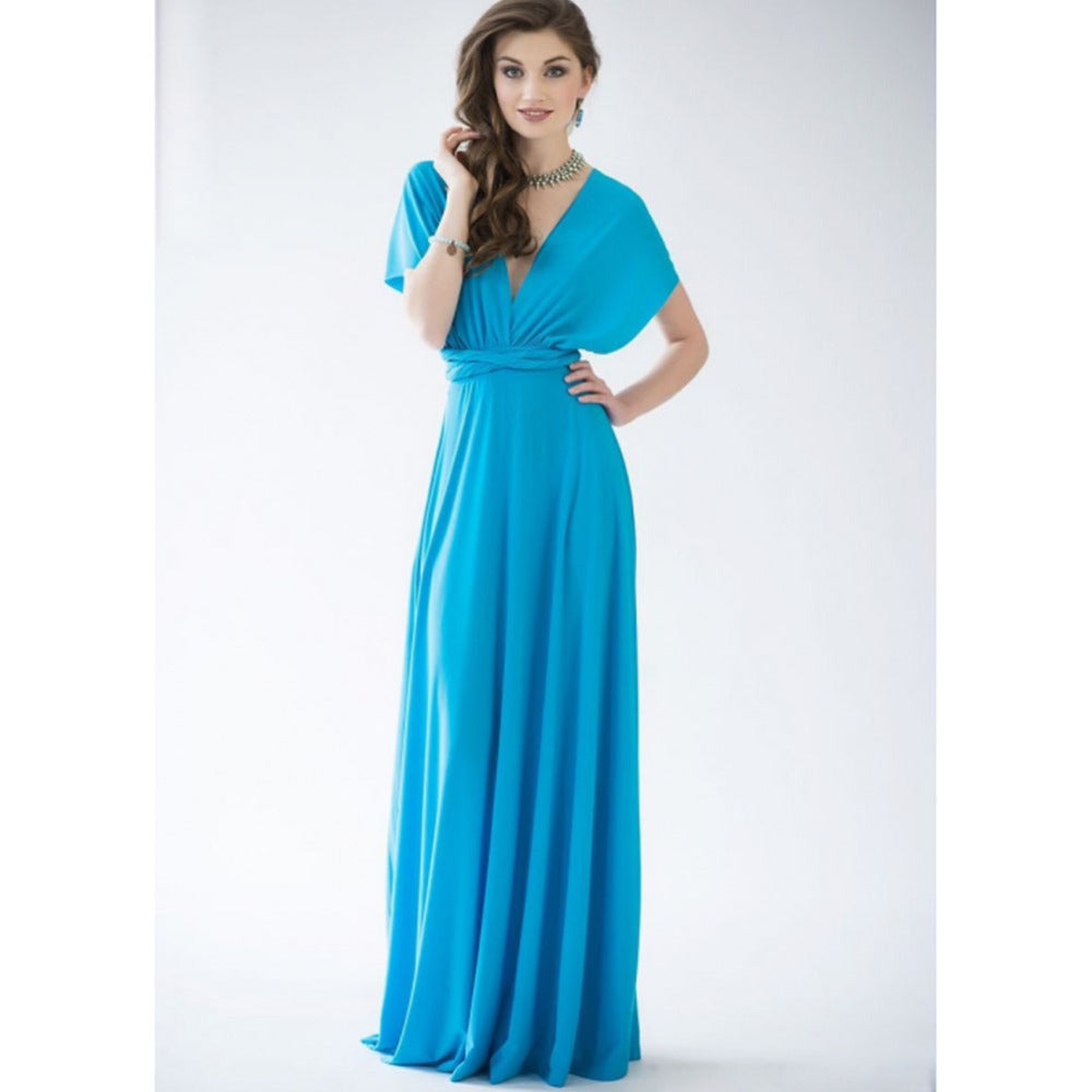 Sexy Women Multiway Wrap Convertible Boho Maxi Club Red Bandage Long Dress Party Bridesmaid Infinity Robe Longue Femme