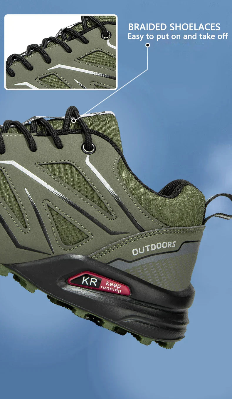 Waterproof Hiking Shoes Men‘s Outdoor Trekking Sneakers Mountain Climbing Camping Trainers Hunting Tactical Boots Bike Shoe Male