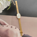 1 Piece of New Fashion Gold Bracelet Women's Watch Retro Luxury Fashion Simple Elegant Accessible Luxury Elegant Versatile Watch Women's Quartz Watch