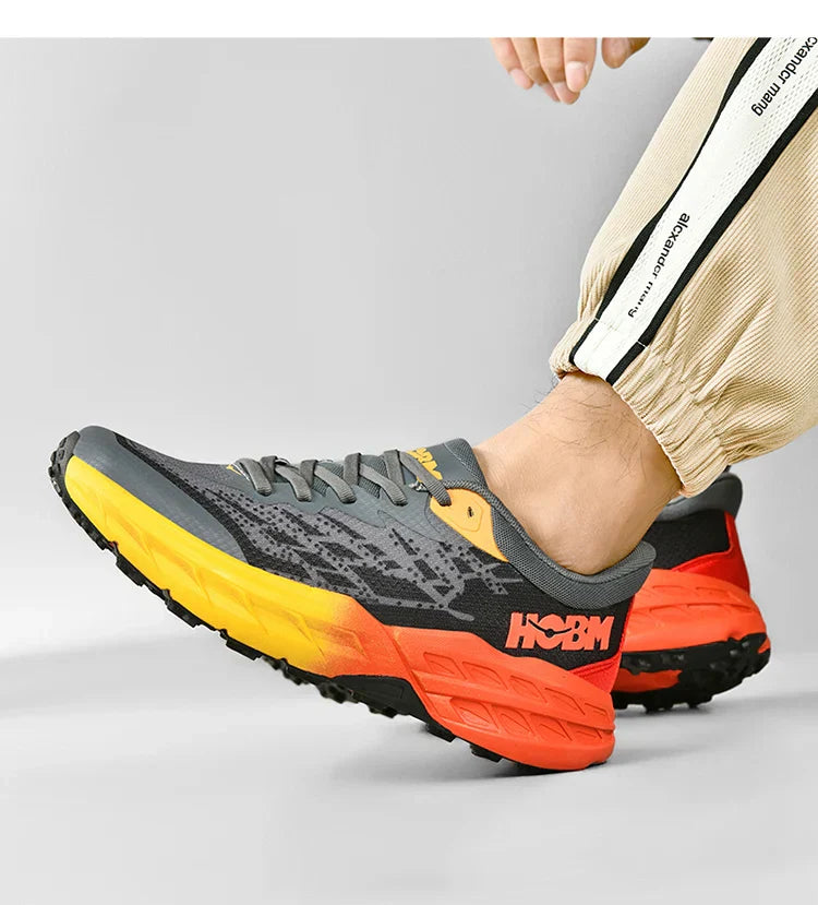 Men's Marathon Shoes Running Shoes Breathable High elasticity Cushioning Male Lightweight Sports Shoes Fitness Training