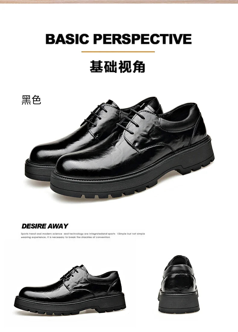 Men Comfortable Leather Work Shoes for Long Standing