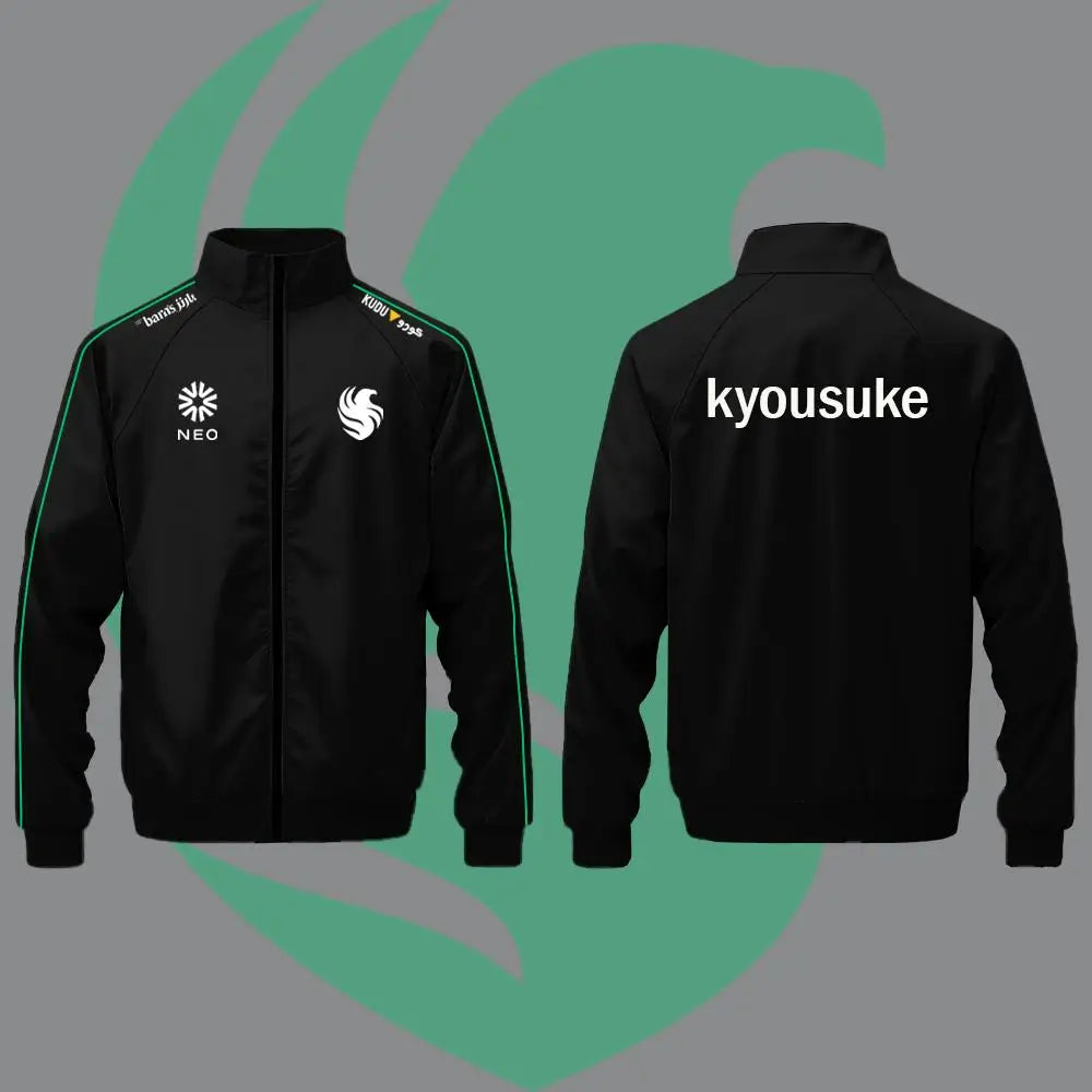 Autumn And Winter CS2 Falcon E-sports Club Uniforms Players Daily Casual Black Jacket Fans Must-have Custom Stand Collar Jacket