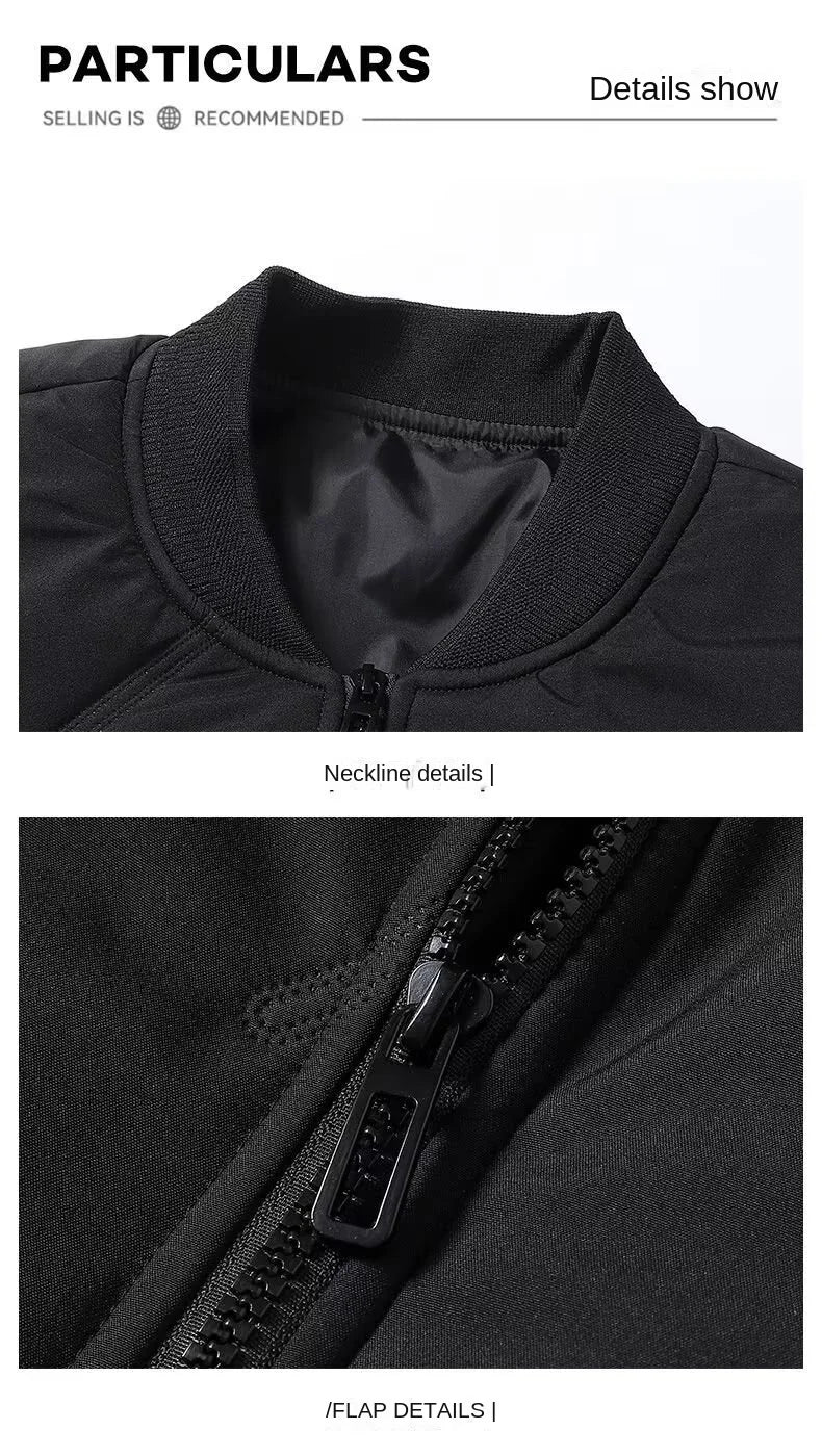 New autumn and winter baseball collar, men's fashionable and versatile cotton jacket, outer warm cotton jacket, baseball jacket,