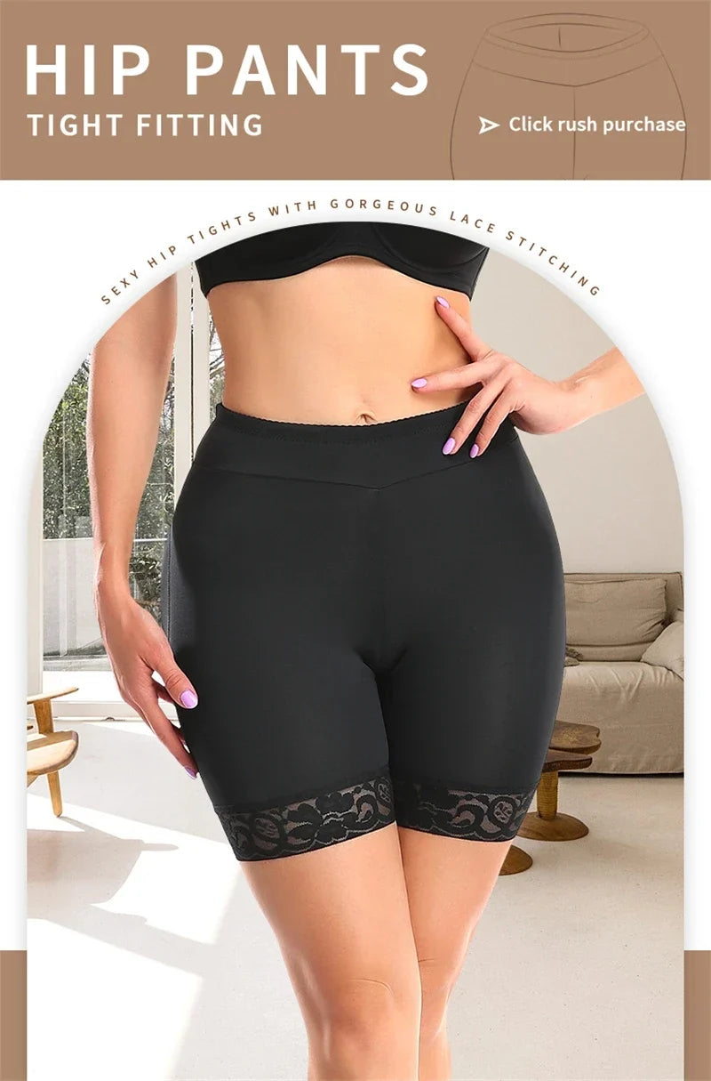 Women Fake Booty Hip Enhancer Fajas Women's Padded Butt Lifter Body Shaper with 2 Sponge Pads Tummy Control Shapewear Panties