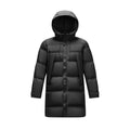 Down Jacket Men Long Hooded Loose Simple Versatile 2026 Winter Man Clothes Winter Outerwear