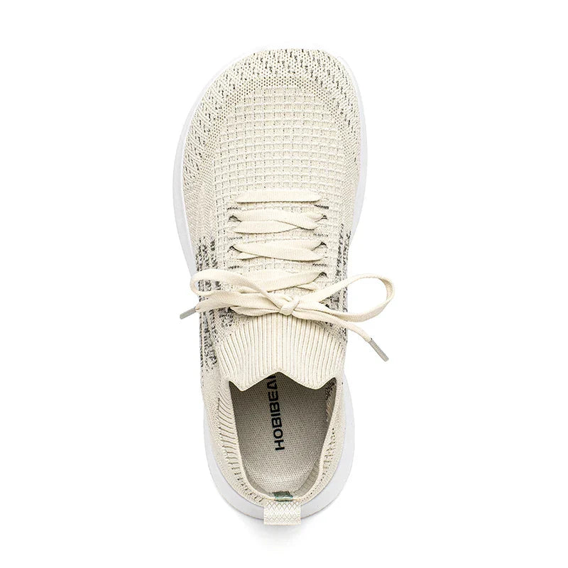 Unisex Running Sneakers Wide Toe Mesh Breathable Walking Shoes Non Slip Lace-Up Hiking Sneakers