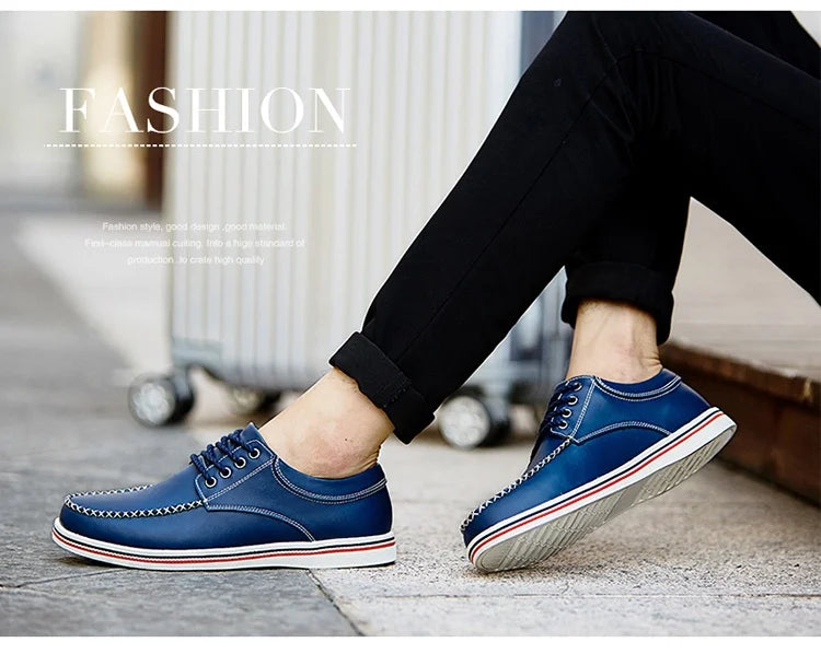 Men's casual business shoes flat shoes men's shoes handmade casual shoes British business people dress casual shoes plus size 47