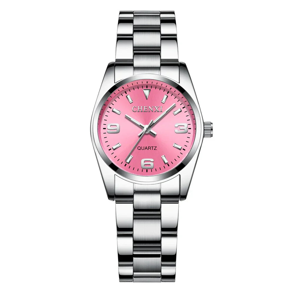 6 Colors Watch Luxury Women's Casual Watches Waterproof Watch Women Fashion Dress Rhinestone WristWatch CX021B